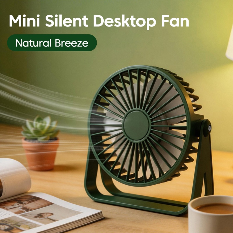 Home Office Tech Gadgets - Mini USB Desktop Fan Portable 360°