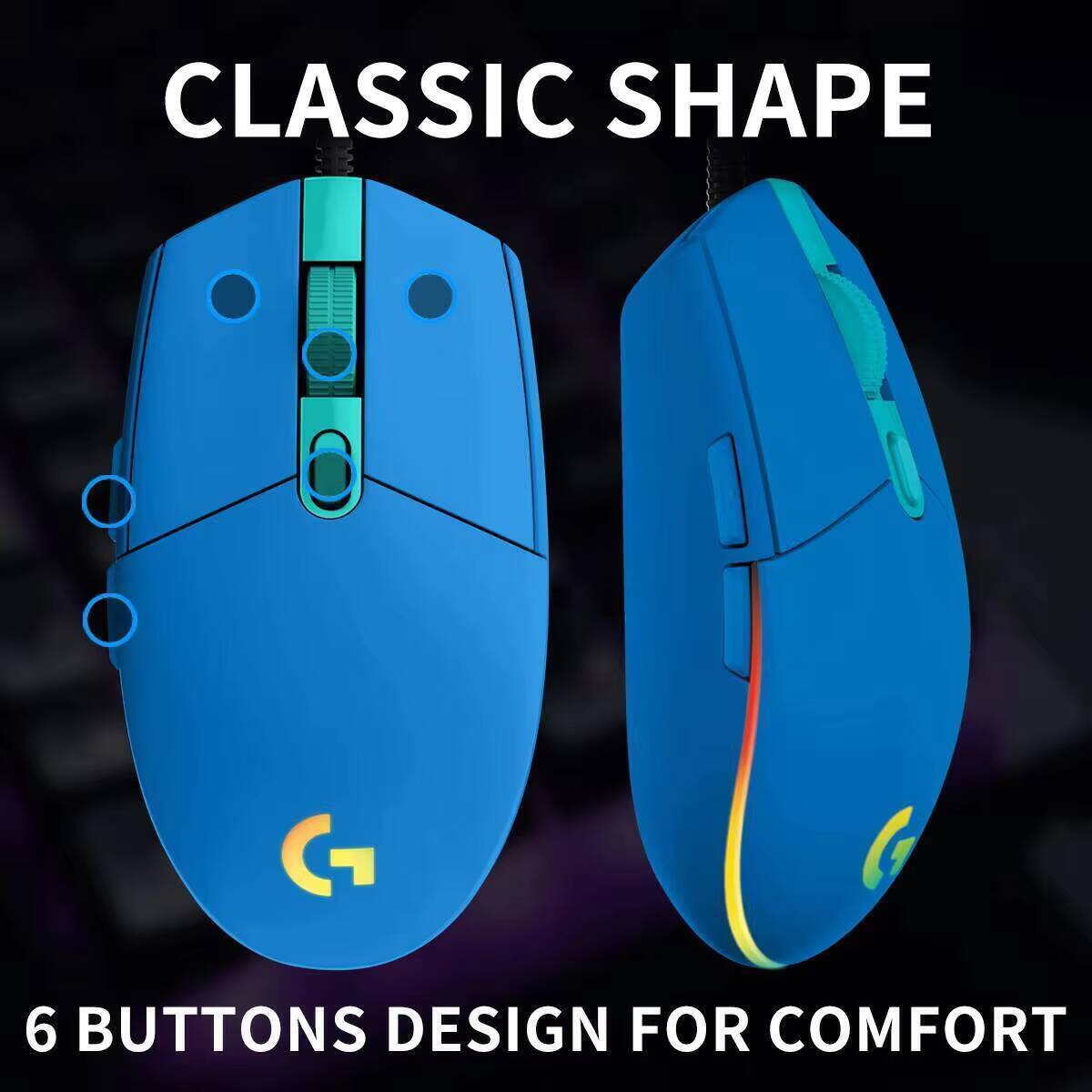 Logitech G203 wired gaming mou - Logitech Mouse G203 recension och pris
