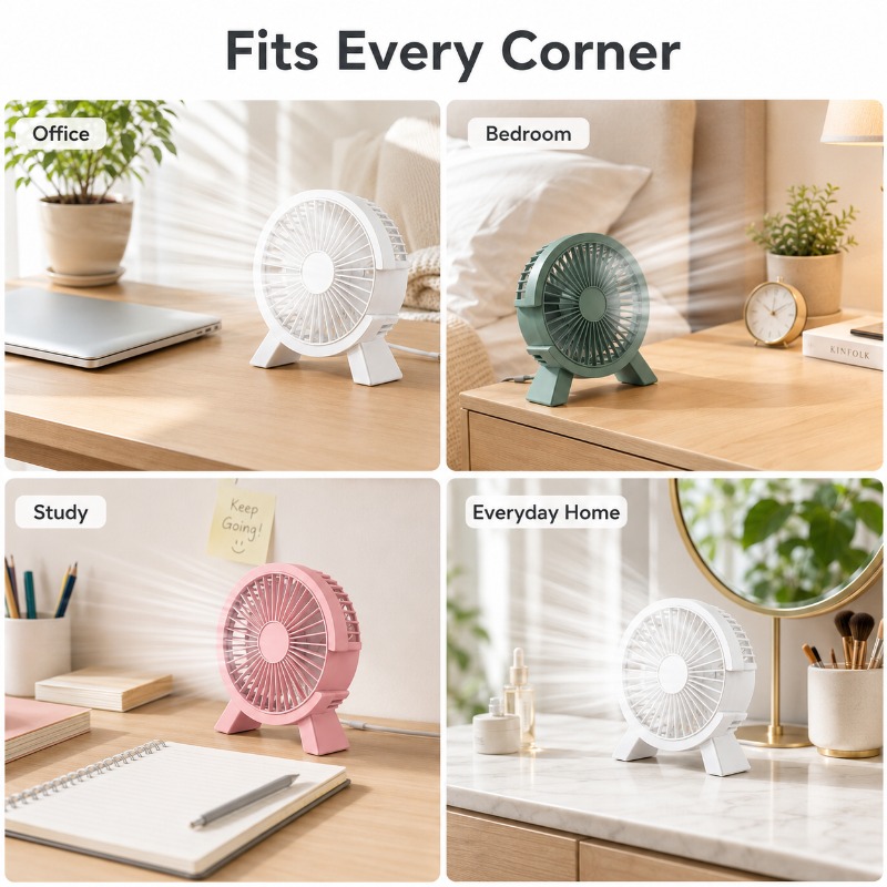Mini USB Rechargeable Table Fa - Home Office Tech Gadgets recension och pris