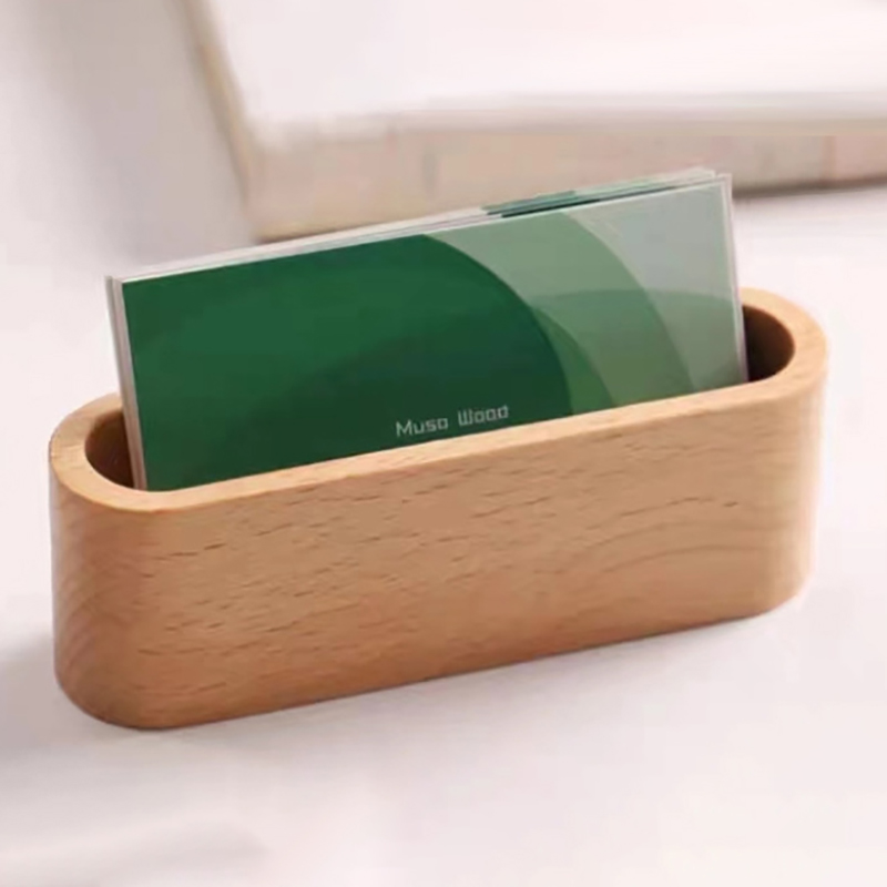 Business Card Holder Wooden Or - Home Office Tech Gadgets recension och pris