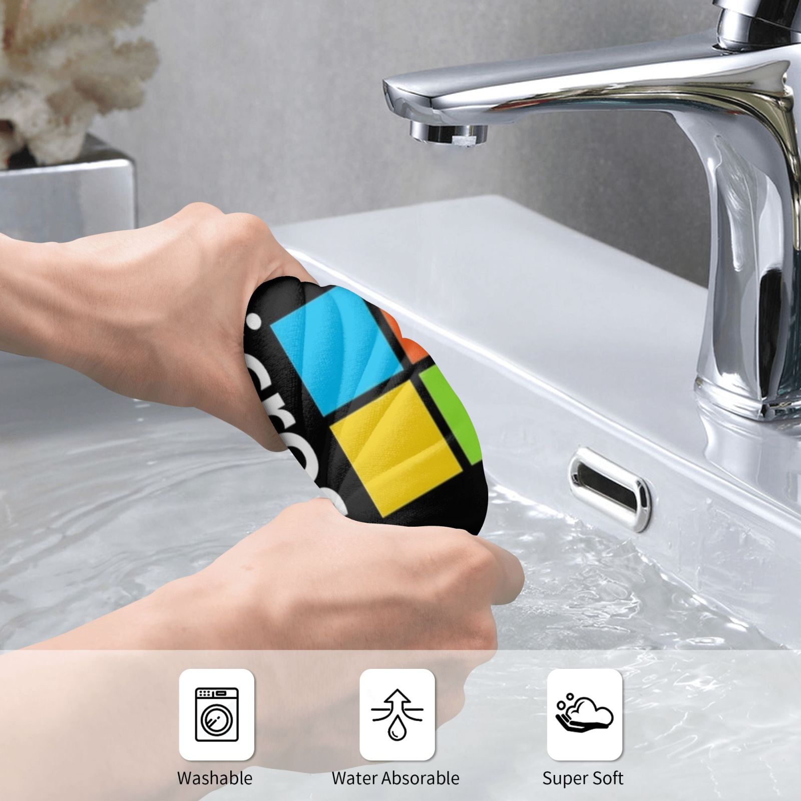 Microsoft Type Bath Towel Beac - Office Tech Logo recension och pris