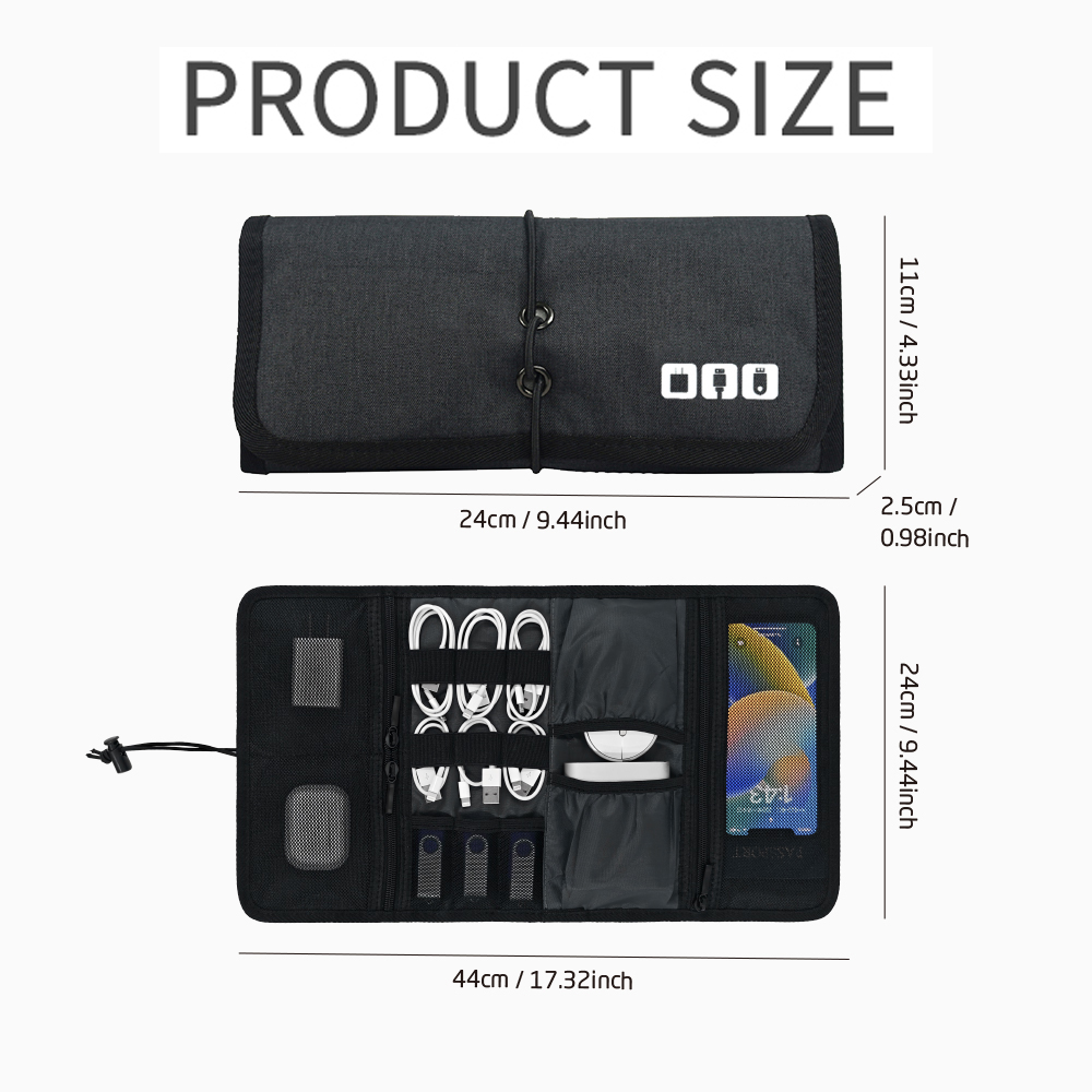 Tech Organizer Bag Cable Stora - Home Office Tech Gadgets recension och pris